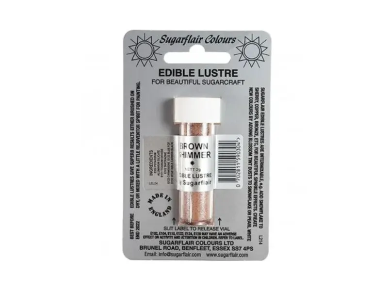 Prachová barva s leskem třpytivě hnědá Brown shimmer 2 g