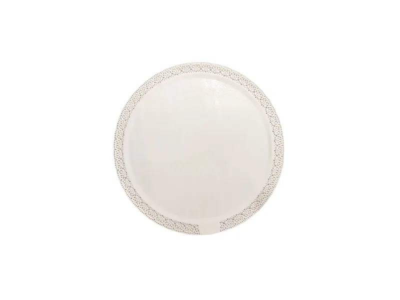 Dortová podložka s krajkou bílá, průměr 32 cm