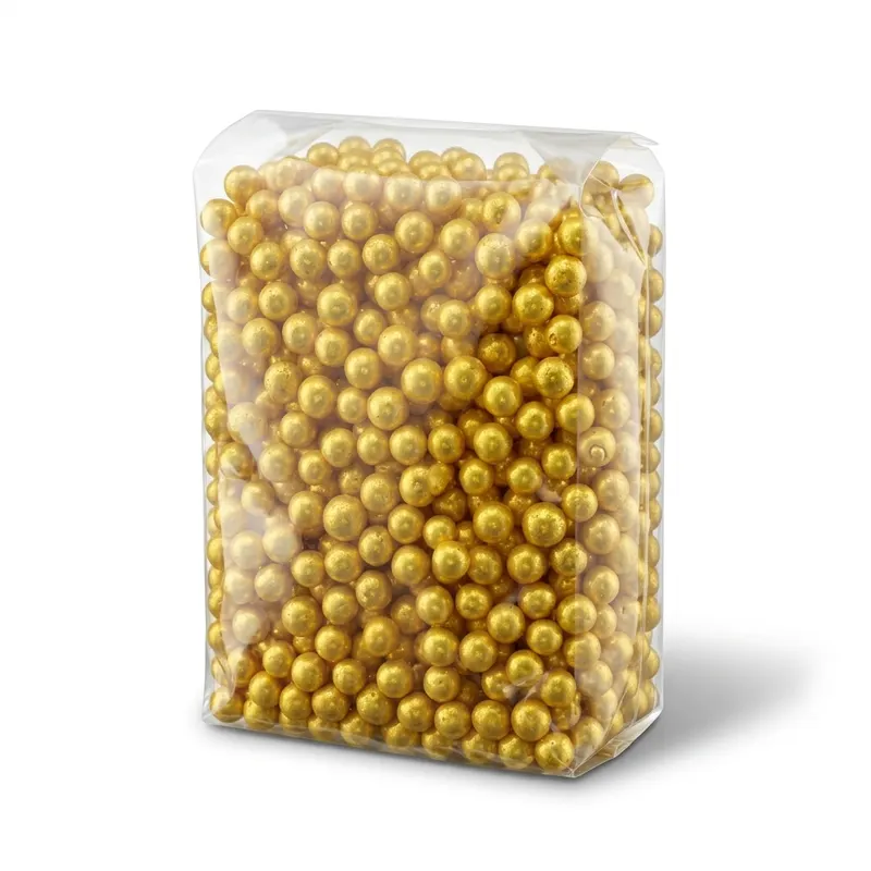Cukrové perly zlaté střední 6–7 mm, 1 kg