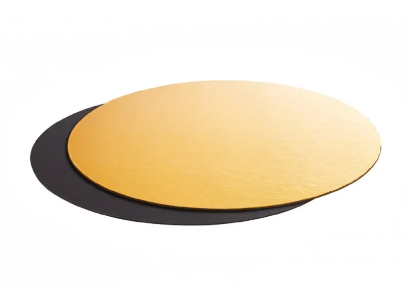 Dortová podložka kulatá zlatočerná 40 cm, 3 mm