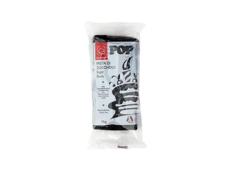 Černý fondán POP Sugar Paste na potahování dortů, 1 kg