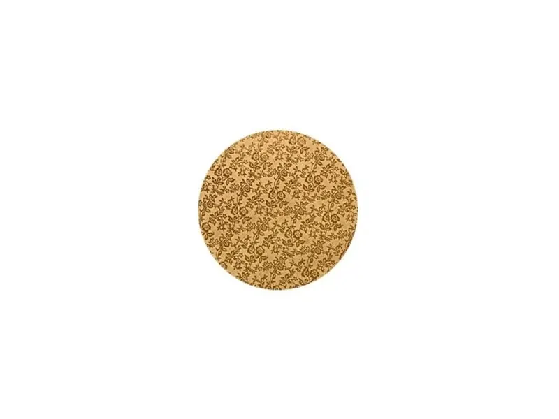 Dortová podložka kulatá zlatá 35 cm, 12 mm