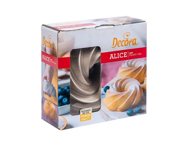Forma na mini bábovku Alice z litého hliníku, champagne