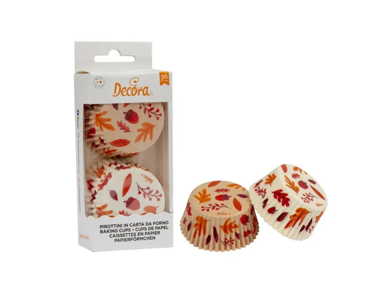 Košíčky na muffiny Decora podzimní motiv, 36 ks
