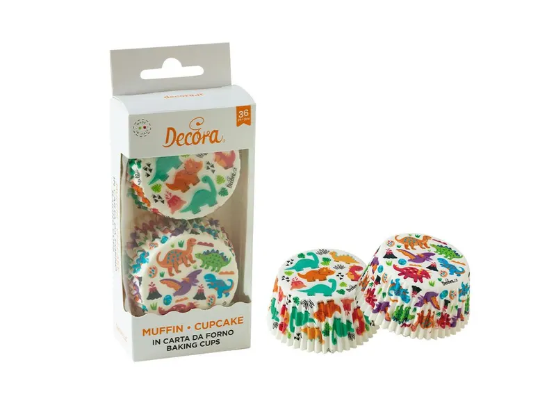 Košíčky na muffiny s motivem dinosaurů 36 ks