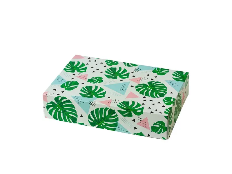 Krabice na zákusky s motivem monstera 23,5 × 16 × 5 cm