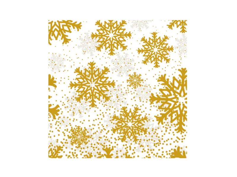 Vánoční krabička na cukroví s vločkami 17,5×17,5×8,5 cm
