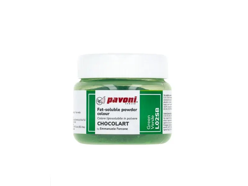 Pavoni barva na čokoládu zelená, 40 g