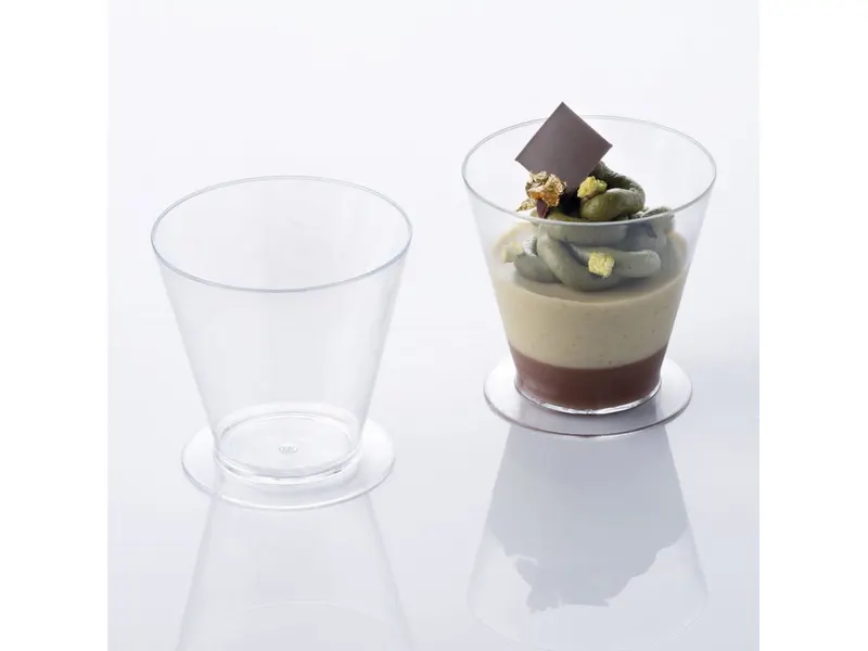 Plastový kelímek na dezerty Glass Cup 150 ml, 100 ks