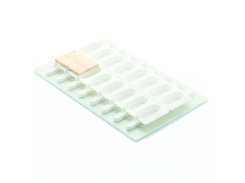Silikonová forma na nanuky 35 ml, 16 nanuků, 50 dřívek