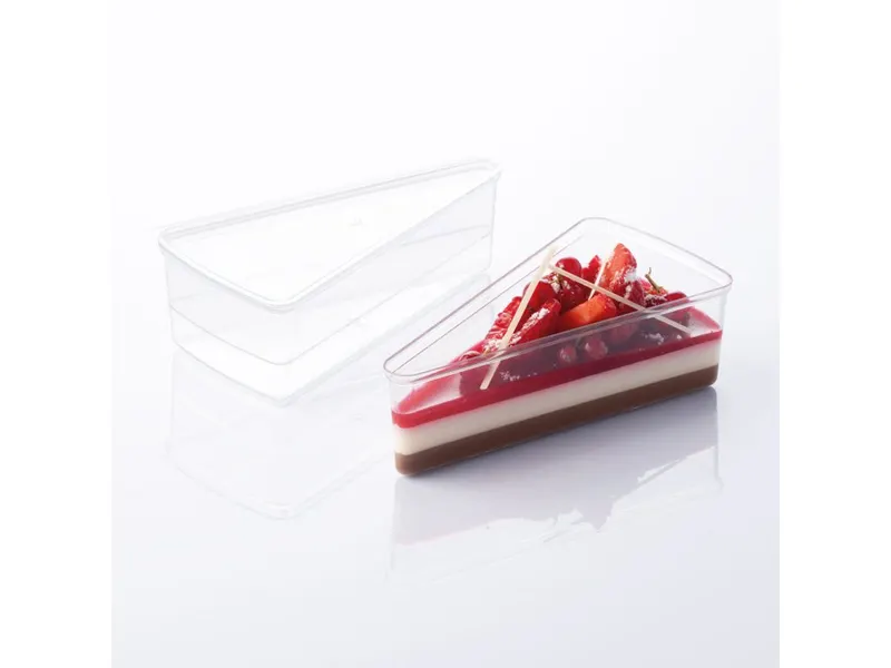 Kelímek na dezerty trojúhelník transparentní 160 ml, 100 ks