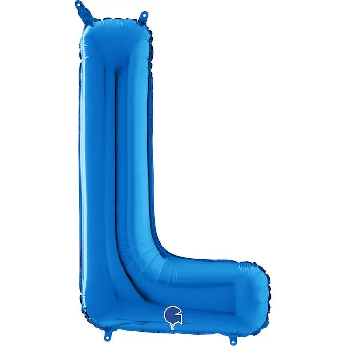 Nafukovací balónek písmeno L modrý 66 cm