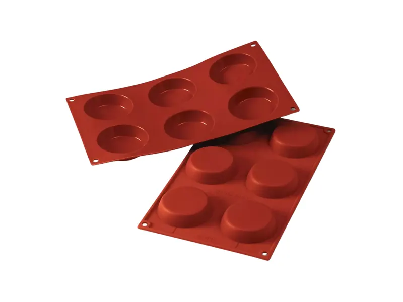 Silikonová forma Flan Mould na dezerty, průměr 7 cm, 6 ks
