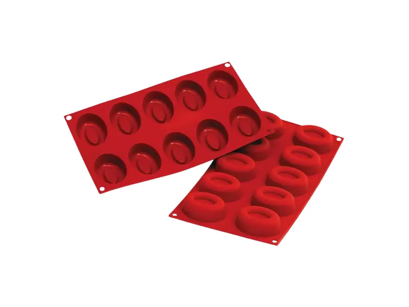 Silikonová forma Medium Oval Savarin na pečení, 10 ks