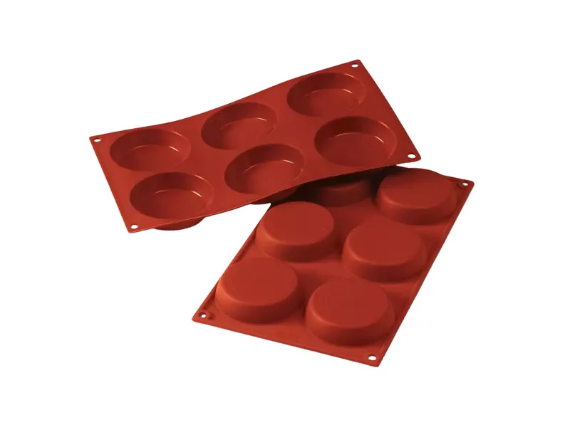 Silikonová forma Flan Mould na pečení a dezerty, 6 ks