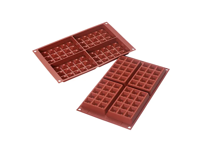 Silikonová forma Waffle na pečení a dezerty, 4 ks