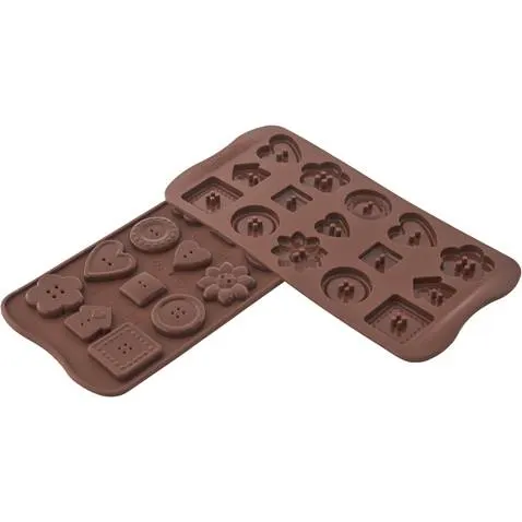 Silikonová forma na čokoládu knoflíky Choco Buttons, 15 dutin