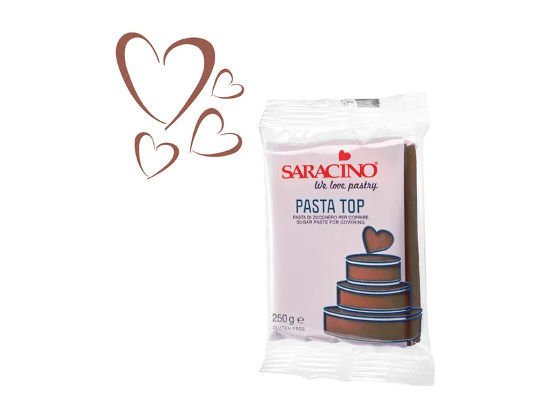 Pasta Top hnědá, potahovací hmota 250 g