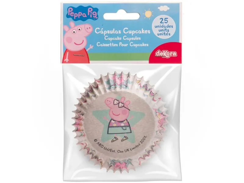Papírové cukrářské košíčky Peppa Pig 50 x 32 mm, 25 ks