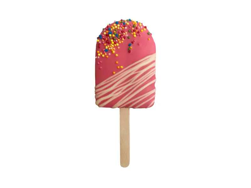 Čokoládové lízátko růžové, 30 g