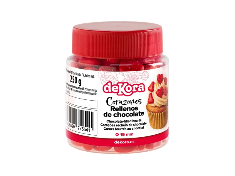 Čokoládová srdíčka plněná 1,5 cm 250 g