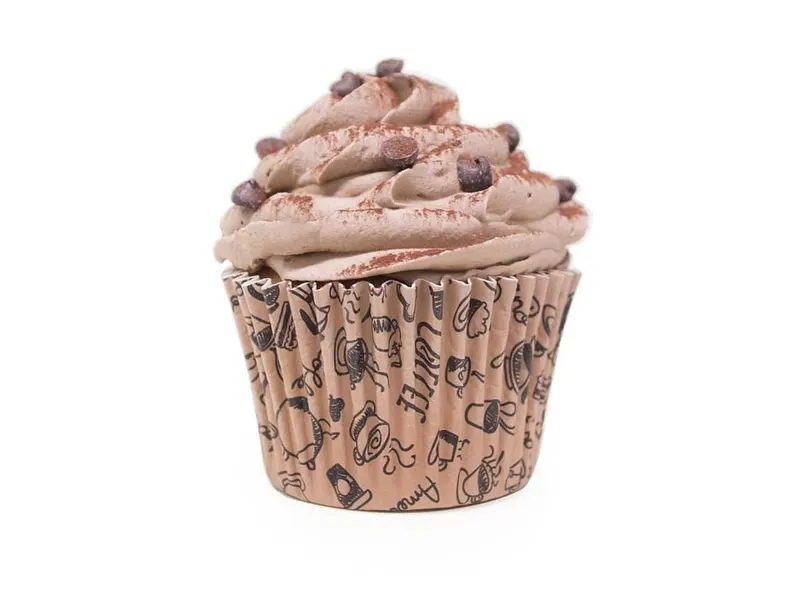 Cukrářské košíčky Como Coffee béžové 5 x 4 cm, 25 ks