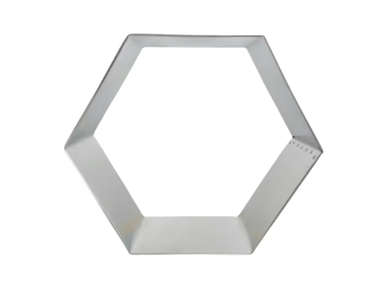 Dortový ráfek šestihran 22 cm, výška 6 cm, pocínovaný plech