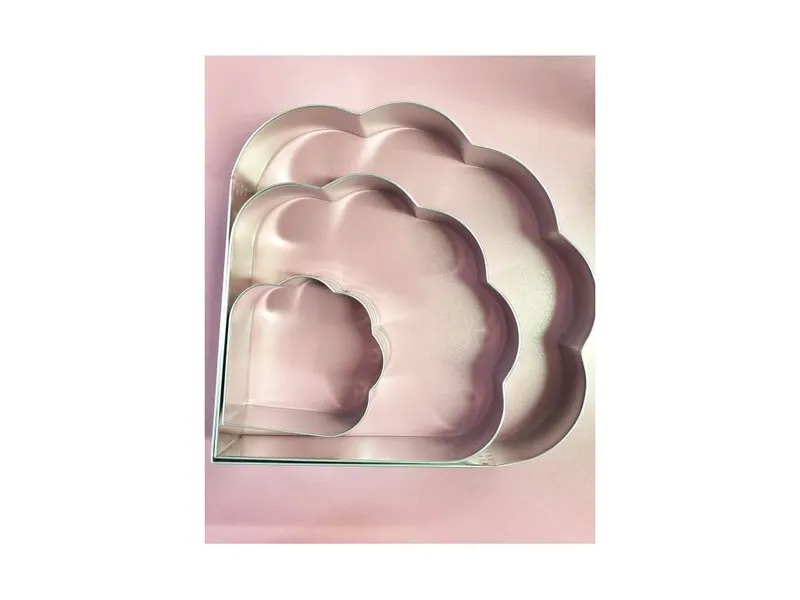 Dortový ráfek vějíř 26 × 27 cm, výška 6 cm, pocínovaný plech