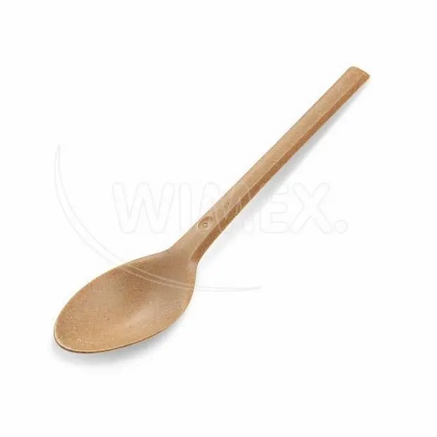 Lžíce z bio-kompozitu přírodní hnědé 17 cm, 50 ks