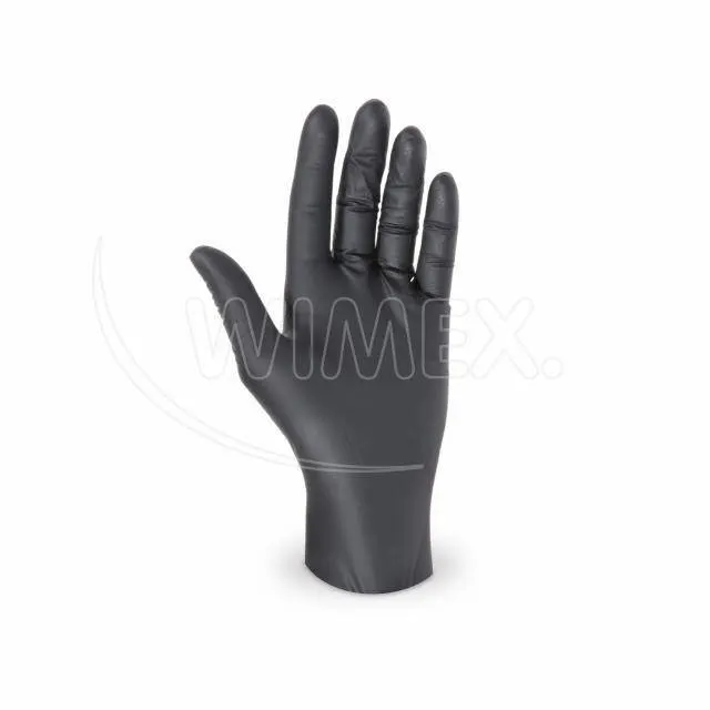 Latexové rukavice nepudrované černé Wimex M 100 ks