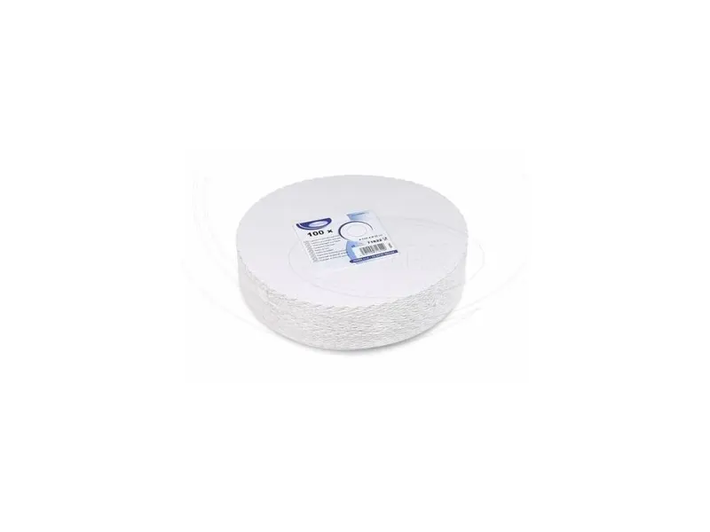 Dortové podložky kulaté bílé, průměr 24 cm, 100 ks