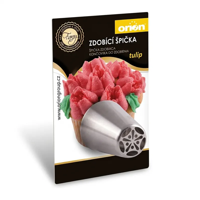 Trezírovací špička tulipán nerezová, průměr 2 cm