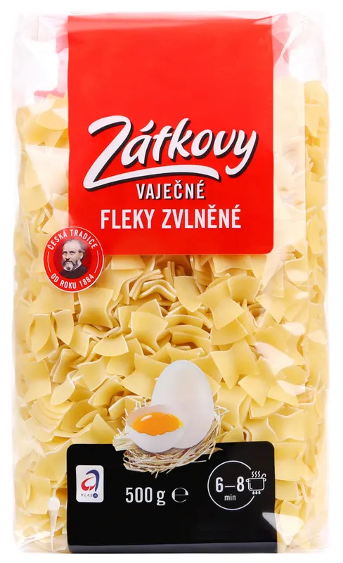 Zátkovy těstoviny Fleky zvlněné vaječné 500 g
