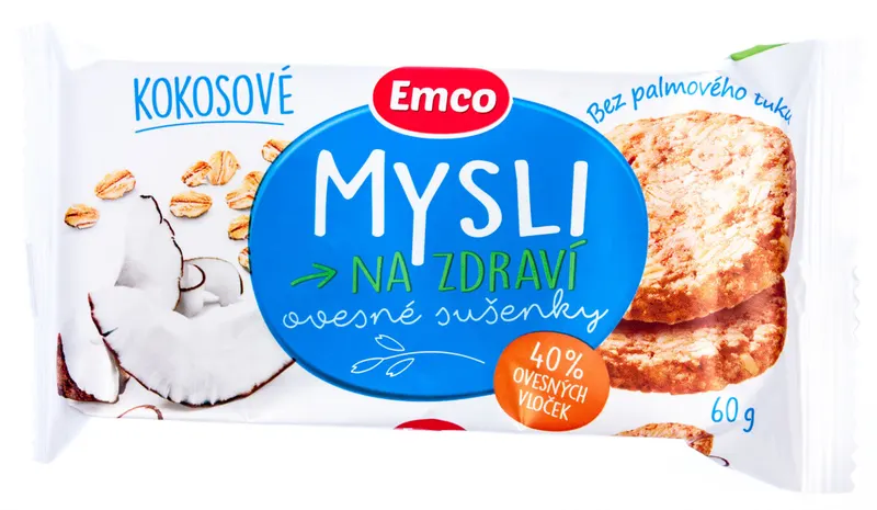 Emco Ovesné sušenky kokosové 60 g
