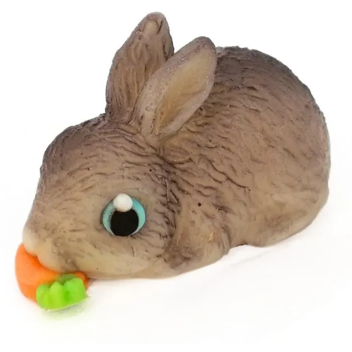 Šedý králíček jedlá figurka na dort 55 g