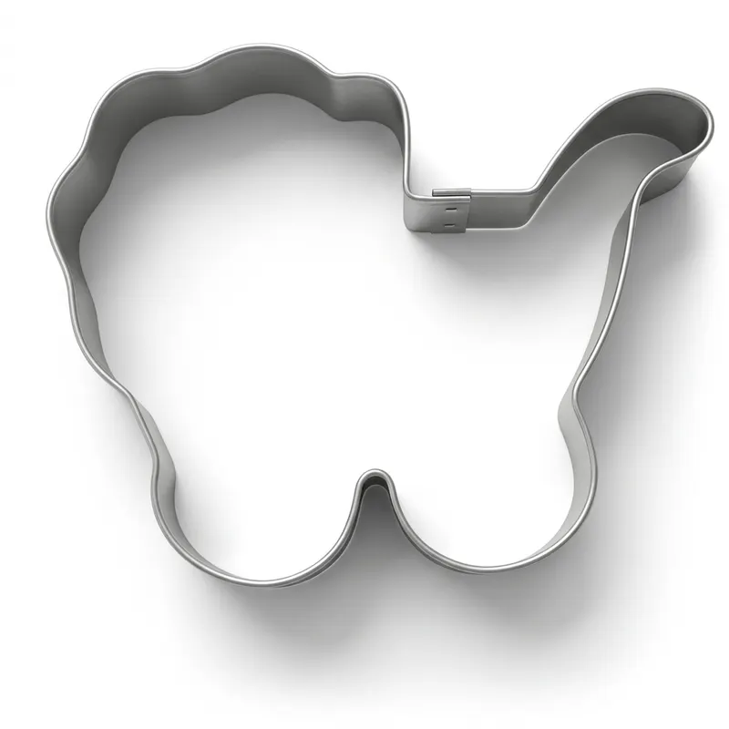 Vykrajovátko kočárek 7,5 cm pocínovaný plech