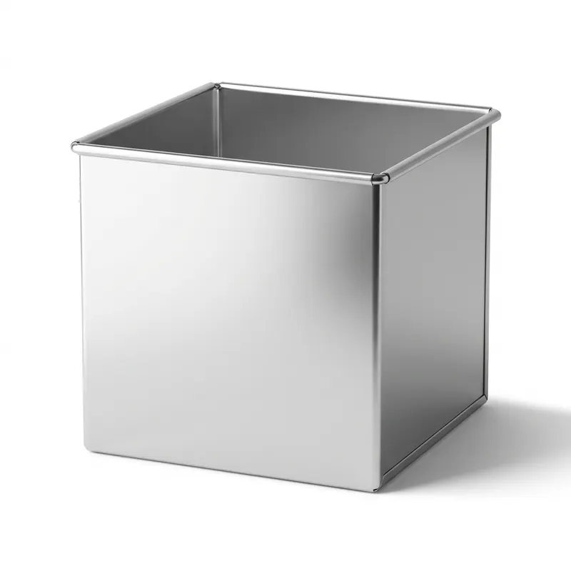 Dortová forma čtverec 10 x 10 x 7,5 cm pocínovaný plech
