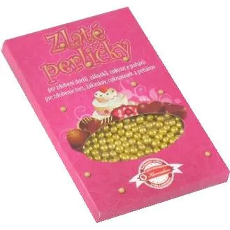 Zlaté perličky na dort 30 g