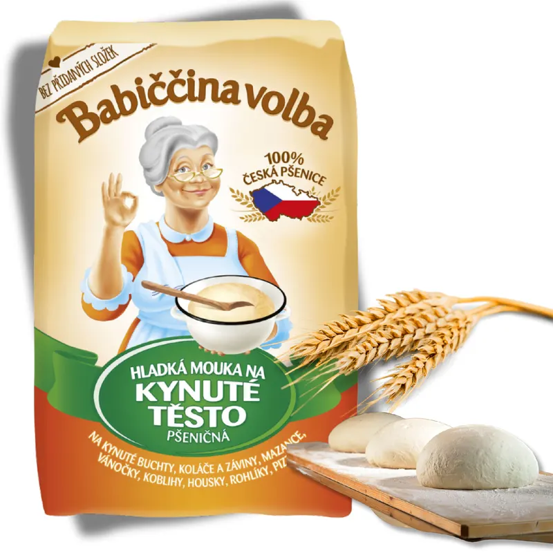 Babiččina volba Mouka hladká na kynuté těsto 1 kg
