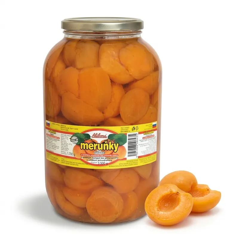 Kompotované meruňky půlené dia 3500g