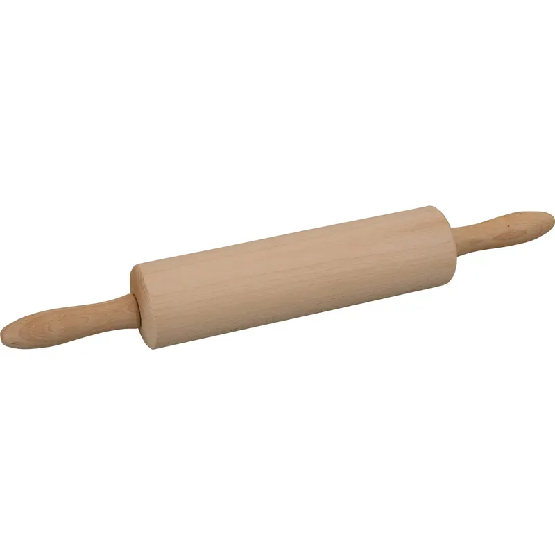 Dřevěný váleček na těsto s kovovou osou 25 cm