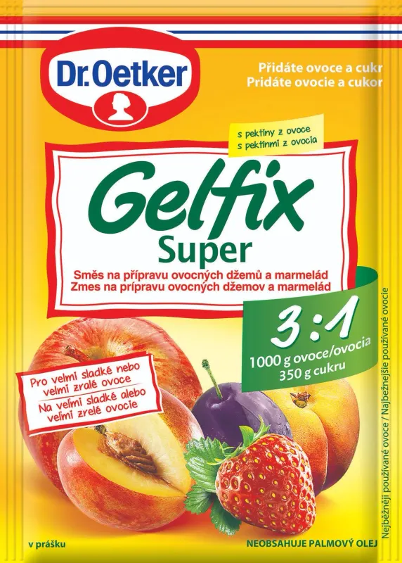 Dr. Oetker Gelfix Super 3:1 Směs na přípravu džemů a marmelád 25 g (KARTON 10 ks)