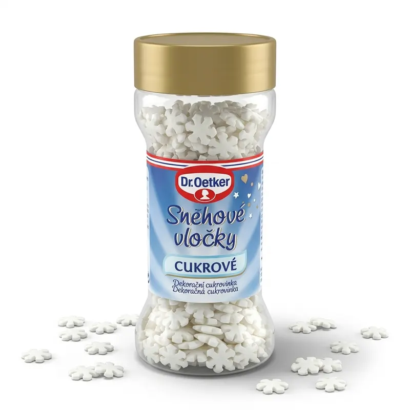 Cukrové zdobení sněhové vločky 38g