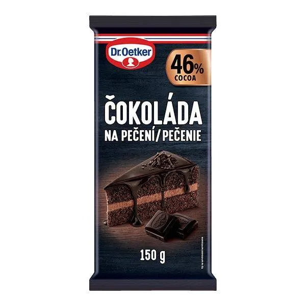 Čokoláda na pečení Dr. Oetker 46 % kakaa, 150 g
