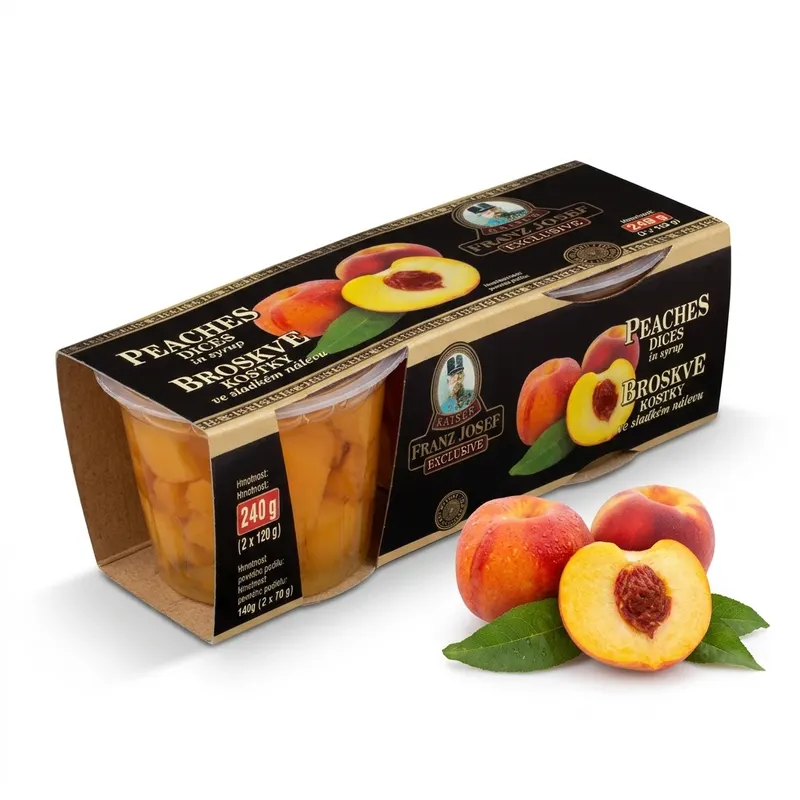 Broskve kostky v nálevu 2 x 120 g