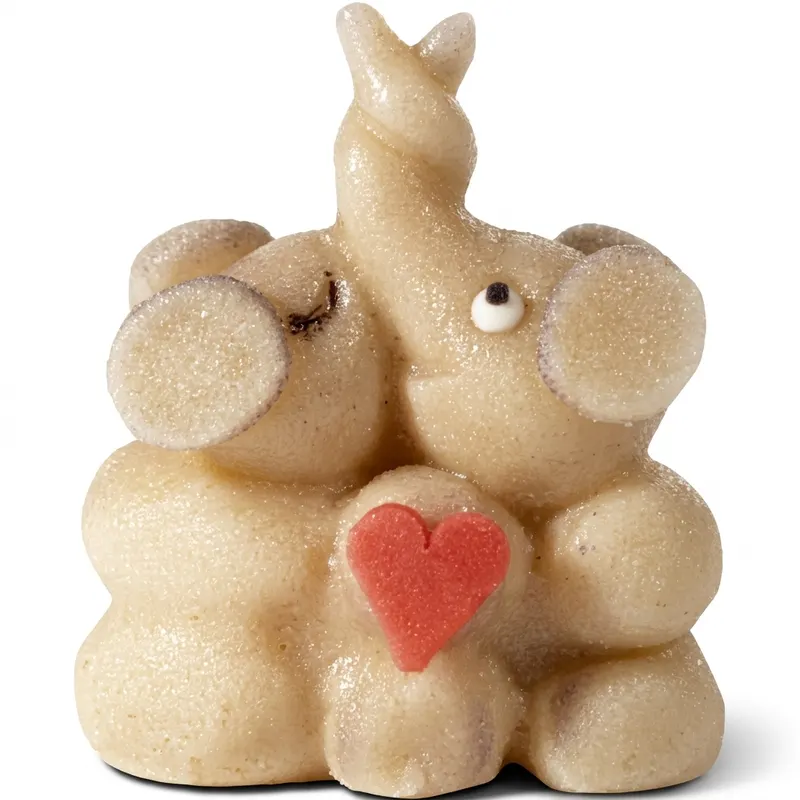 Marcipánová figurka sloní pár 6 x 4,5 cm, 40 g