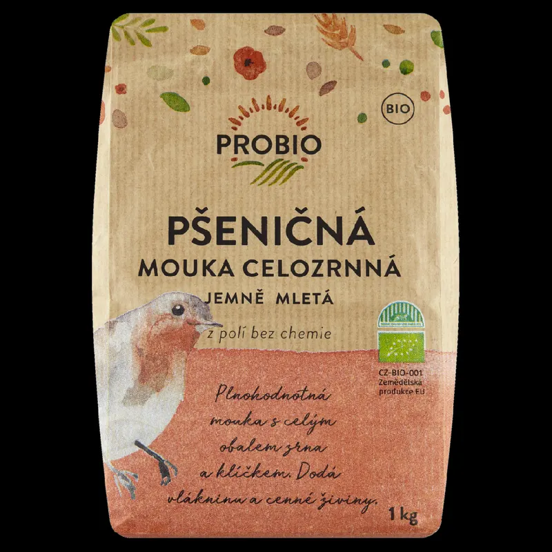 PROBIO Mouka pšeničná BIO celozrnná jemně mletá 1 kg