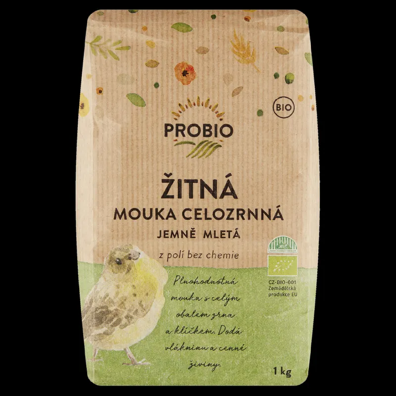 PROBIO Mouka žitná celozrnná jemně mletá 1 kg