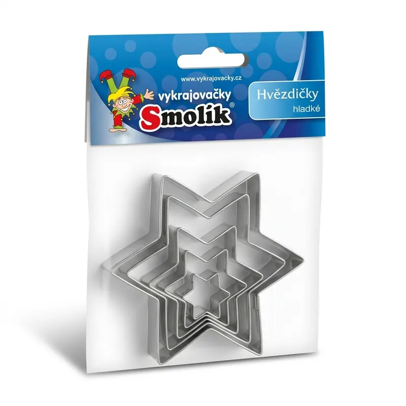 Sada vykrajovátek hvězdičky 1,8–7,7 cm, 5 ks