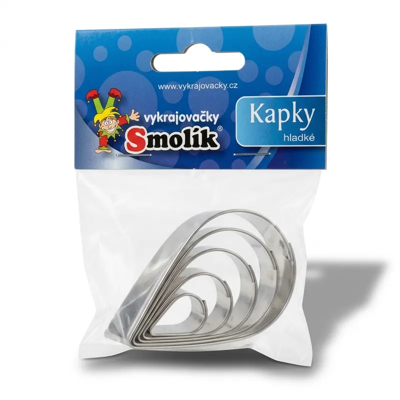 Sada vykrajovátek slzičky a kapky 1,5–5,5 cm, 5 ks